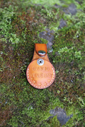 Anchor – Handmade Leather AirTag Case secured with press stud.