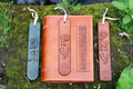 Carved Initial Leather Bookmark